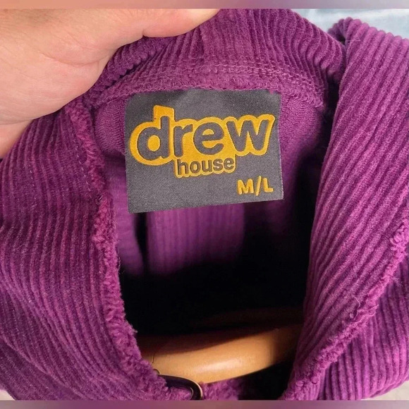Drew House Corduroy Hoodie in purple size medium/Large - Picture 10 of 13